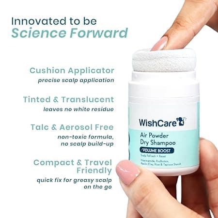 WishCare Air Powder Dry Shampoo for Oily Hair & Scalp - 10gm 4