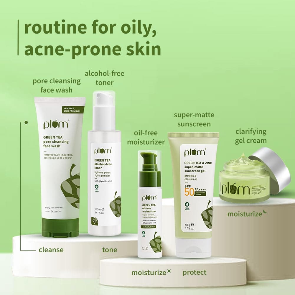 Plum Green Tea Pore Cleansing Face Wash | Acne Face Wash | Oily Skin | Face Wash for Women & Men | 100ml 6