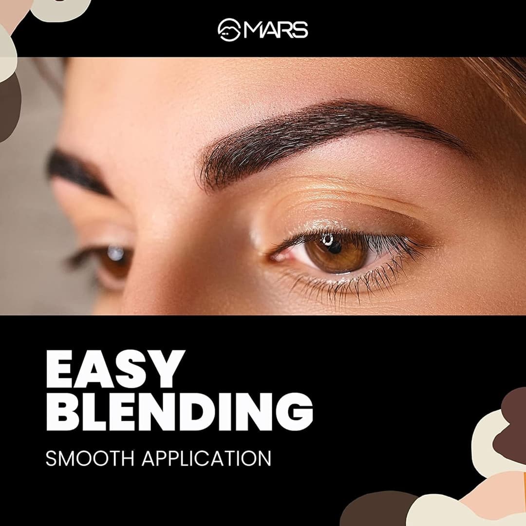 MARS 4 in 1 Eyebrow Powder Cake with Angled Eyebrow Brush and Spoolie | Long Lasting & Waterproof | (8g) 2