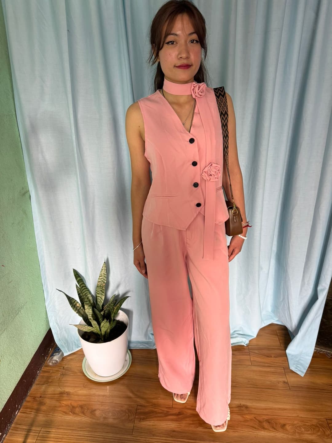 Waistcoat pant set Pink sets
