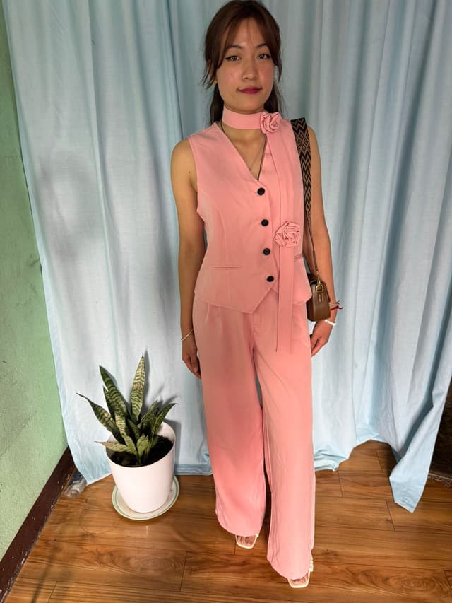 Waistcoat pant set Pink sets