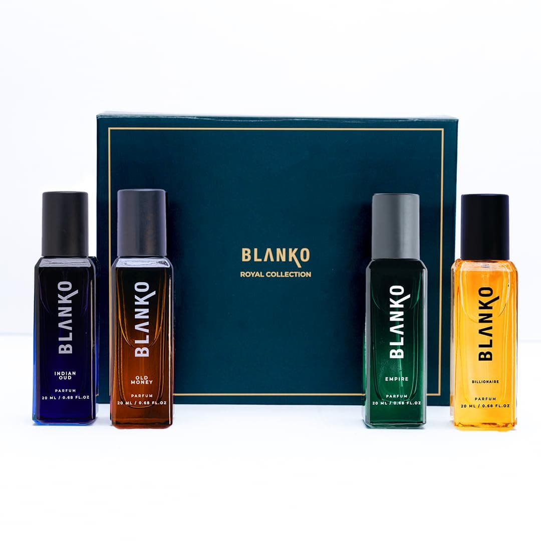 BLANKO Royal Collection Tlt Parfum Liquid, 20Ml Pack Of 4 | Longest Lasting Mens Perfume With Time Lock Technology | Luxury Fragrance Gift Set For Husband, Father, Brother 5