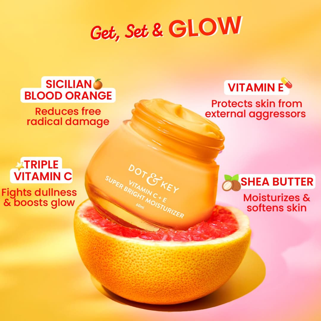 Dot & Key Vitamin C + E Sorbet Super Bright Moisturizer For Face | Vitamin C Face Moisturizer|Reduces Skin Dullness|Oil Free & Lightweight | For All Skin Types | 60Ml 3