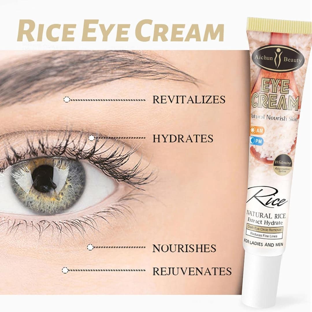 Aichun Beauty Rice Extract Eye Cream for Dark Circles and Eye Puffiness (25ml) 2