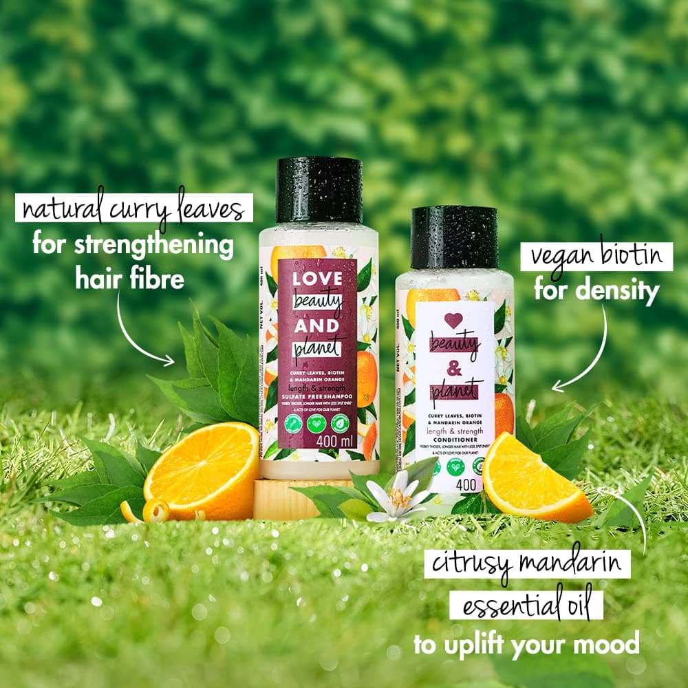 Love Beauty & Planet Curry Leaves & Biotin Sulpate Free Shampoo For Length And Strength (400ml) 2