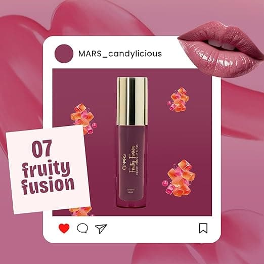MARS Candylicious Sheer Lip Gloss for Women | Hydrating & High Shine | Lightweight | Non-Sticky | Enriched with Vitamin-E, Hyaluronic Acid & Avocado Ester  1