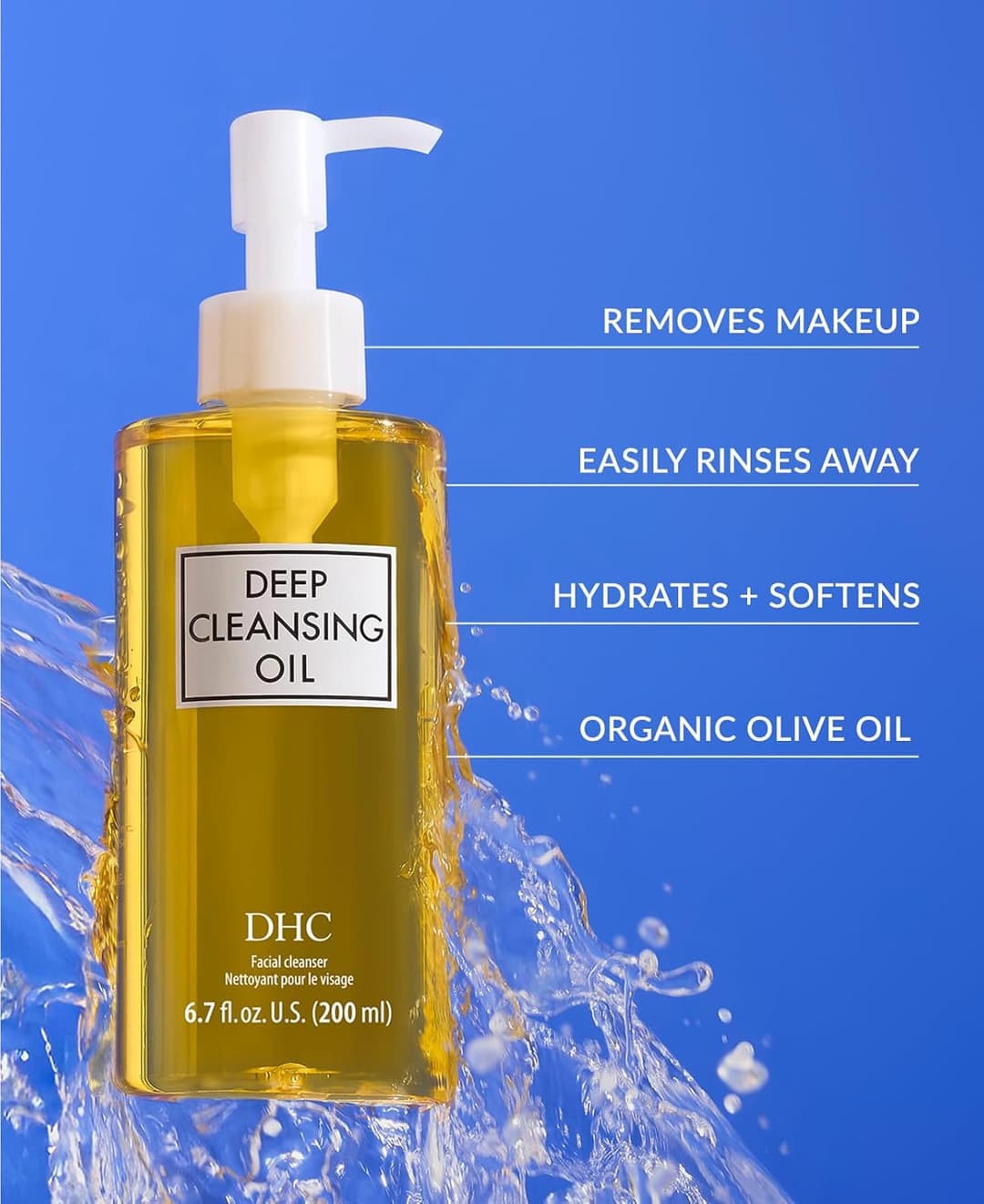  DHC Deep Cleansing Oil, Facial Cleansing Oil, Makeup Remover, Cleanses without Clogging Pores, Residue-Free, Fragrance and Colorant Free, All Skin Types, 6... 1