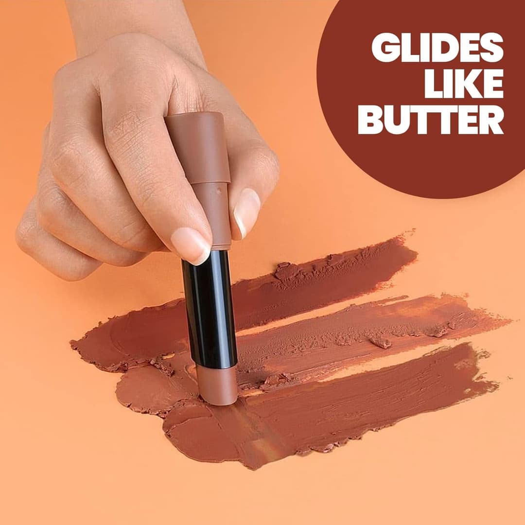 MARS Matte Box Set of 3 Lipsticks for Women | Long-Lasting | Smooth Finish | Moisturising | One Swipe Pigmentation | 3x3.2 gm 04-Brown 2