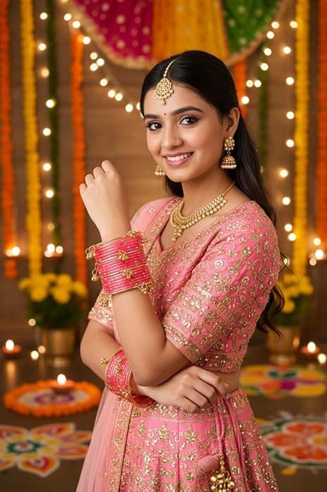 16 Pcs Raindrop Glass Bangles Kashmiri Ghunghru Bangles Set D 1