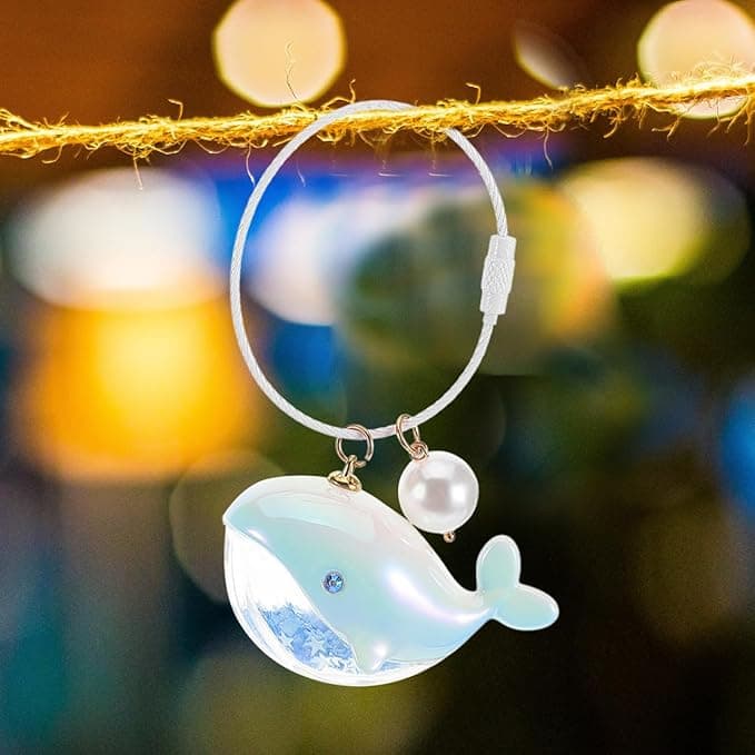 Dolphin Keychain, Cute Whale Keychain  4