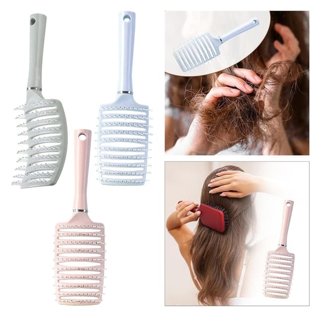 Hair Brush Scalp Massage Comb Hair Brush Bristle Women Wet Curly Detangle Hair Brush For Salon Hairdressing Styling Tools 1 Pcs