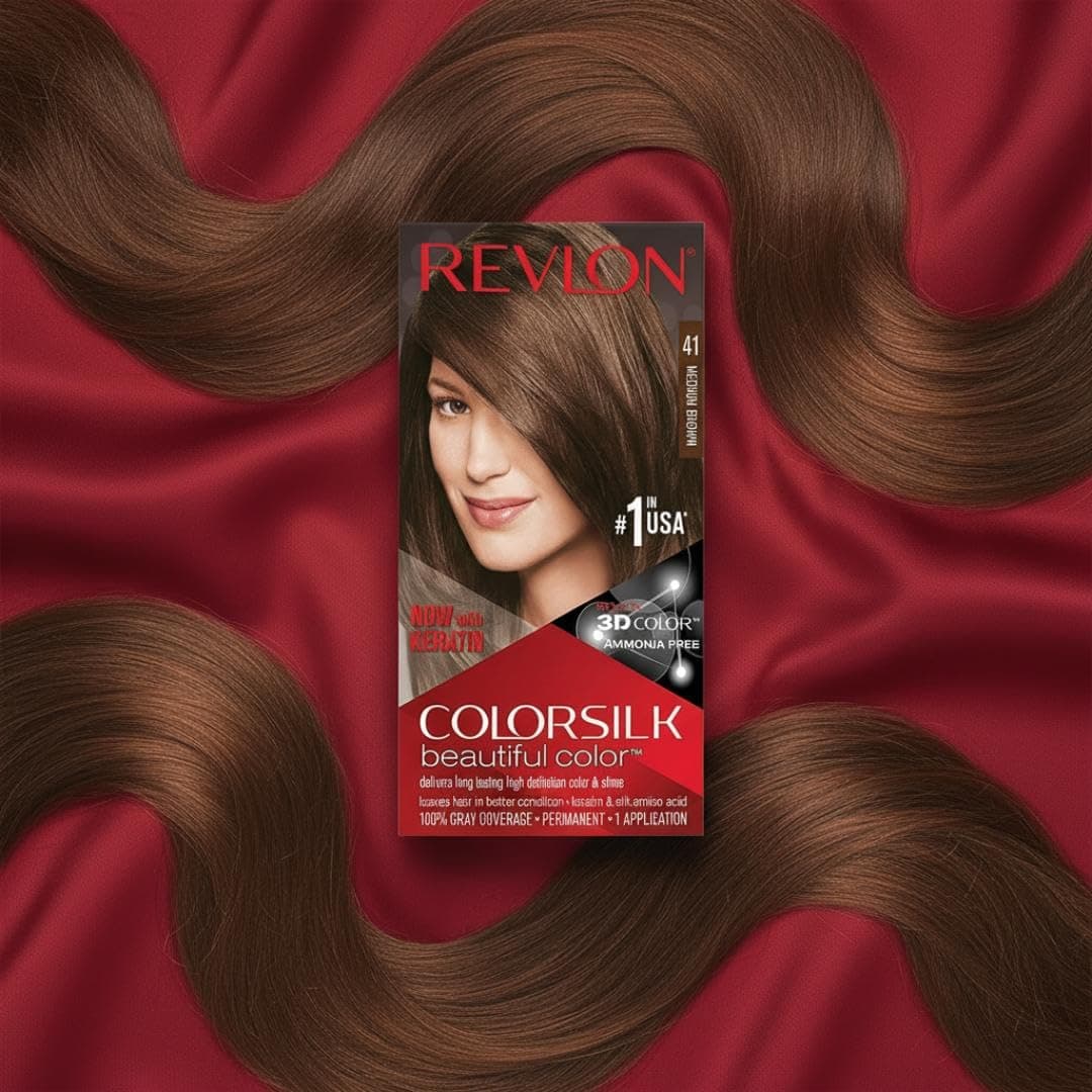Revl0n Color Hair Color 4N Medium Brown (40ml+40ml+11.8ml) 1