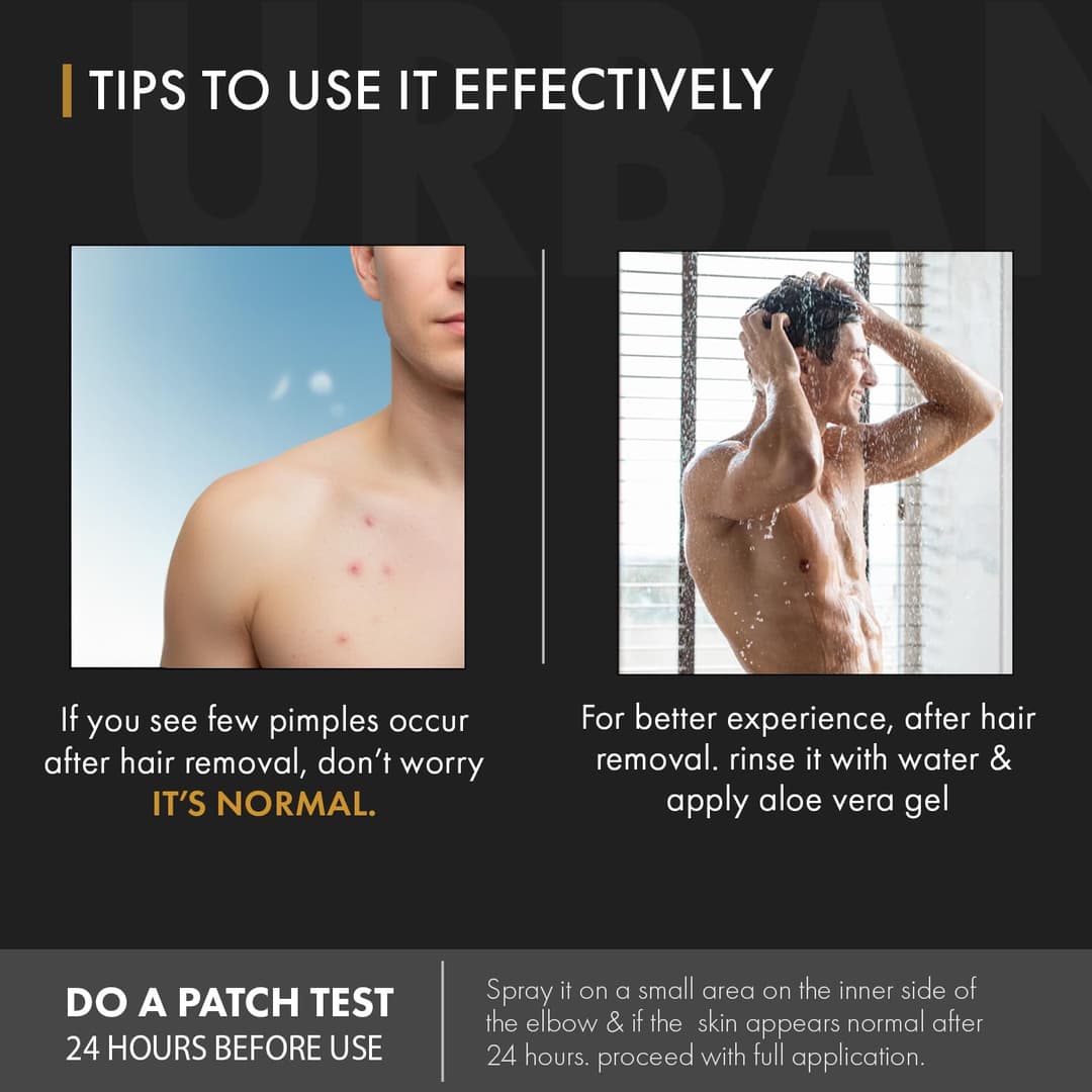 urbangabru Men Hair Removal Cream Spray 200m 7