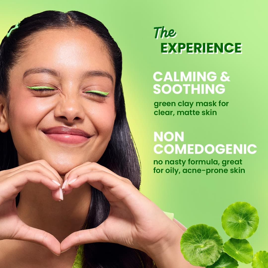 Dot & Key Skin Care Pollution + Acne Defense Green Clay Mask | Clay Mask for Face with Salicylic & Matcha Tea | Reduces Active Acne, Soothes Redness | For Dark Spots, Oily, Acne Prone Skin | 85g 1