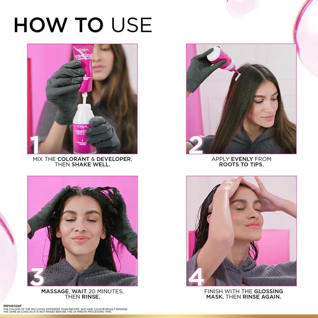 LOreal Paris Casting Creme Gloss Hair Color - 535 Chocolate (87.5g+72ml) 6