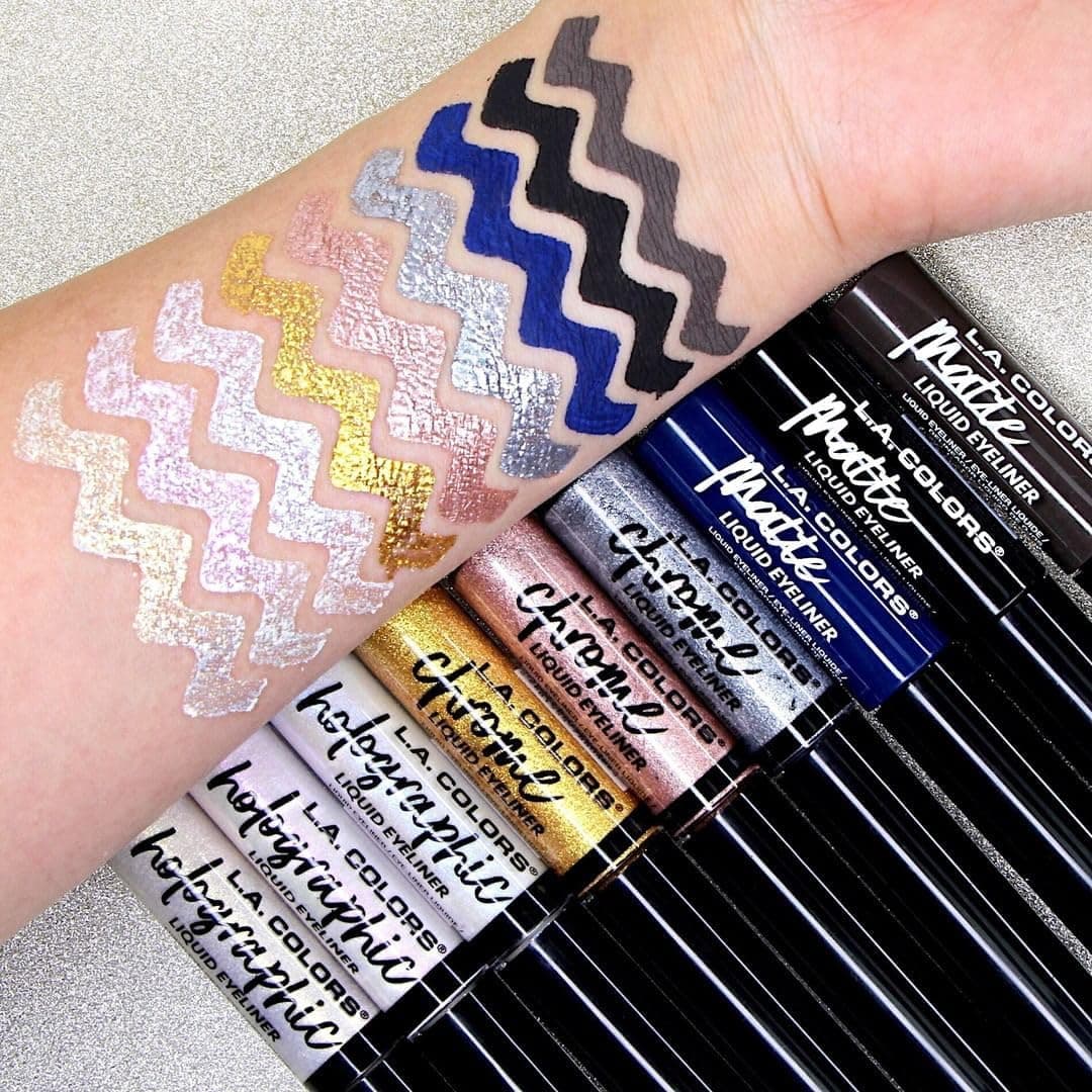 L.A. Colors Holographic Liquid Eyeliner - Cosmic Pink By Obsession Cosmetics 2