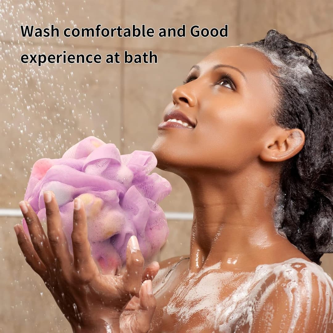 mesh bath loofah sponge 4