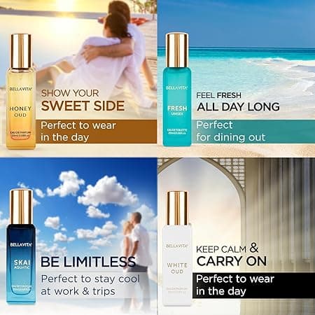 Bella Vita Luxury Long Lasting Unisex Perfume Gift Set | Perfume for Man | Gifts for Woman | 4x20ml | Woody, Aquatic & Sweet Premium Fragrance 1