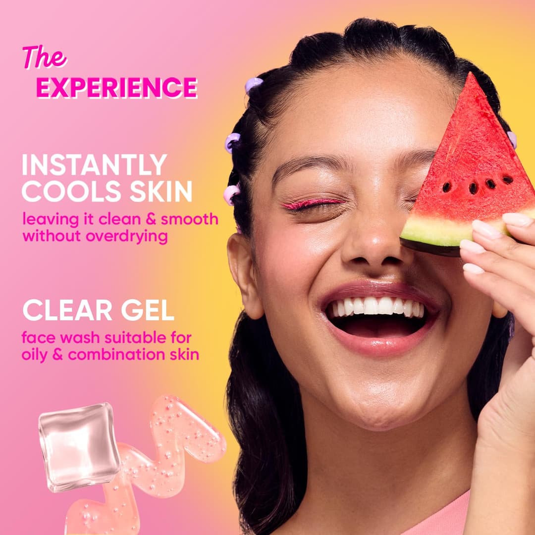 Dot & Key Watermelon Cooling Gel Face Wash With Vitamin C & Cucumber | Face Wash For Glowing Skin|Oil Free |Removes Excess Oil & Dirt | For Combination & Oily Skin| For Women & Men|100Ml 4