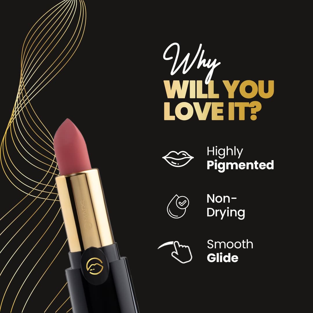 MARS Plush Velvet Creamy Matte Lipstick for women | Smooth Glide | One Swipe Pigmentation | Non-Drying and Creamy Formula | Rich and Vibrant Color | 2