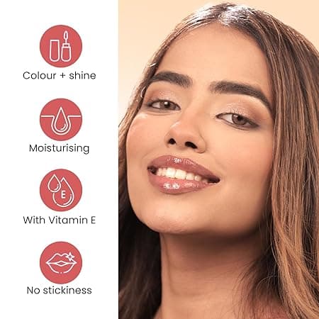 Swiss Beauty Moist Heist Tinted Lip Gloss | Colour + Shine | Moisturises | With Vitamin E | Non-Sticky | Long-Lasting | Shade- 4. Brown Scheme, 4.8g 2