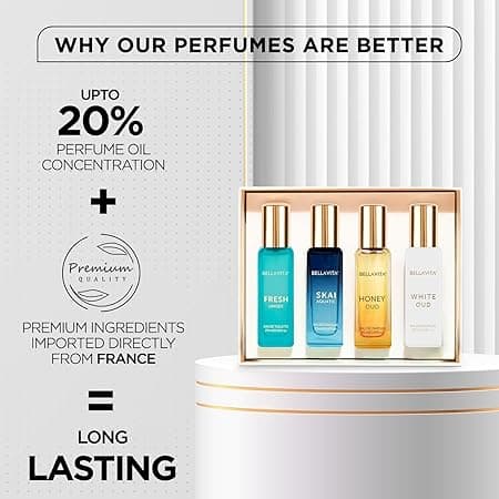 Bella Vita Luxury Long Lasting Unisex Perfume Gift Set | Perfume for Man | Gifts for Woman | 4x20ml | Woody, Aquatic & Sweet Premium Fragrance 3