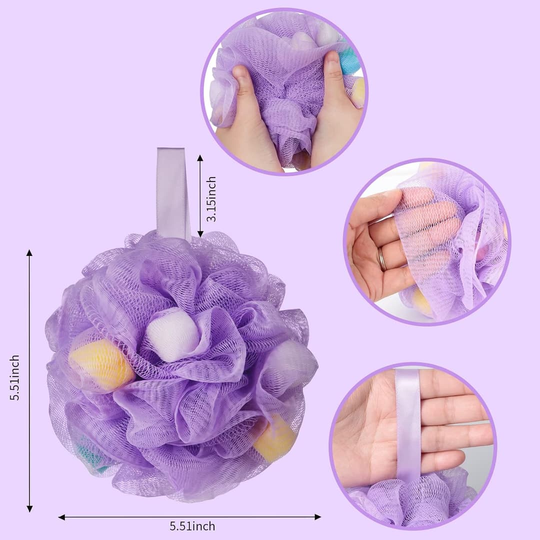 mesh bath loofah sponge 1