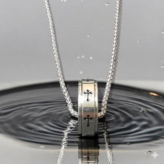 Chrome Hearts Cross Pendant Necklace for Unisex– Stainless Steel Chain Jewelry