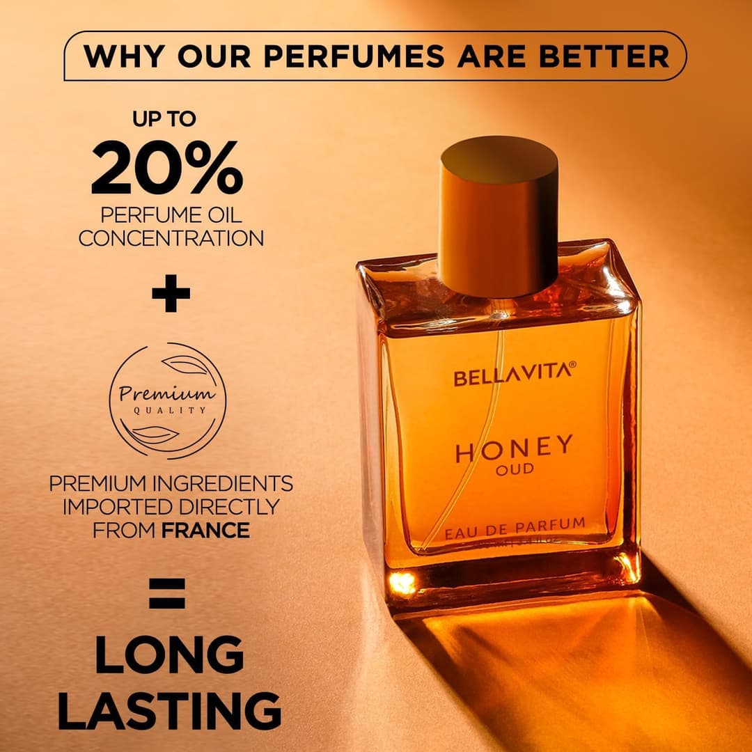 Bella Vita Honey Oud Unisex Eau De Parfum 100ml | Premium, Long Lasting Sweet & Spicy Fragrance for Men & Women 1