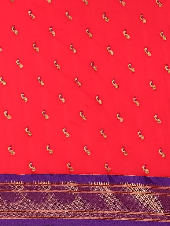 Sarees Women's Kadiyal Soft Silk Fancy Pallu Paithani Saree With Blouse Piece 4