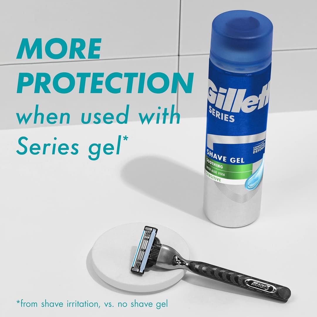 Gillette Mach 3 Men's Razor Blades - 4 Cartridge Refills 7