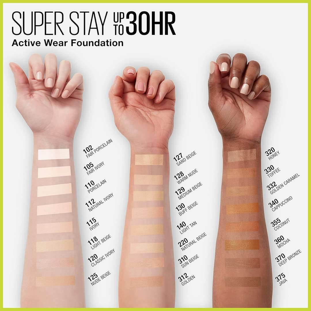 Maybelline SuperStay Full Coverage Foundation – 128 Warm Nude 6