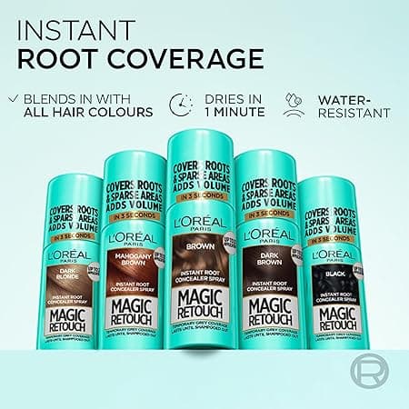L'Oreal Paris Magic Retouch Instant Root Concealer Spray - Black, Volume-75 ml 1