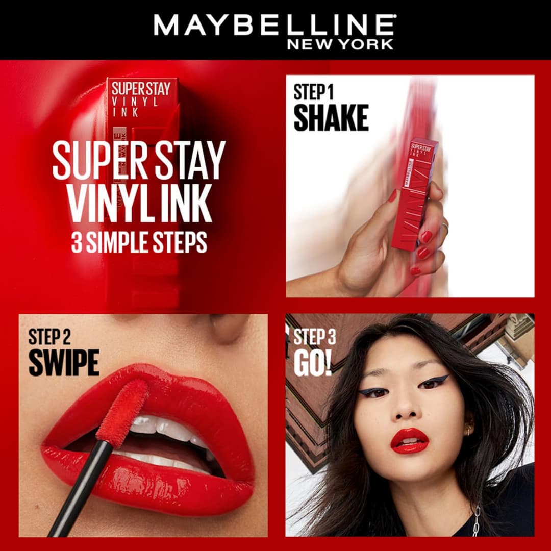Maybelline SuperStay Vinyl Ink Liquid Lipstick - Witty, 4.6gm 5