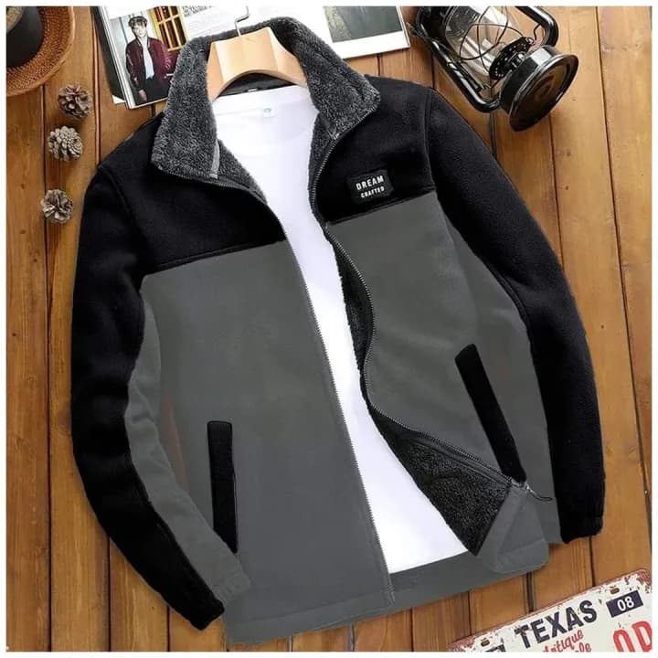 New Winter Warm Polar Inside Fur Contrast Jacket For Men's. - Fashion | Jackets For Men | Men's Wear | Winter Jackets |