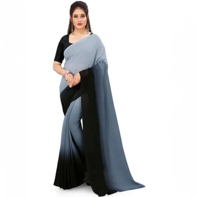 Georgette Saree with Blouse Georgette Fabric Saree Blouse Included