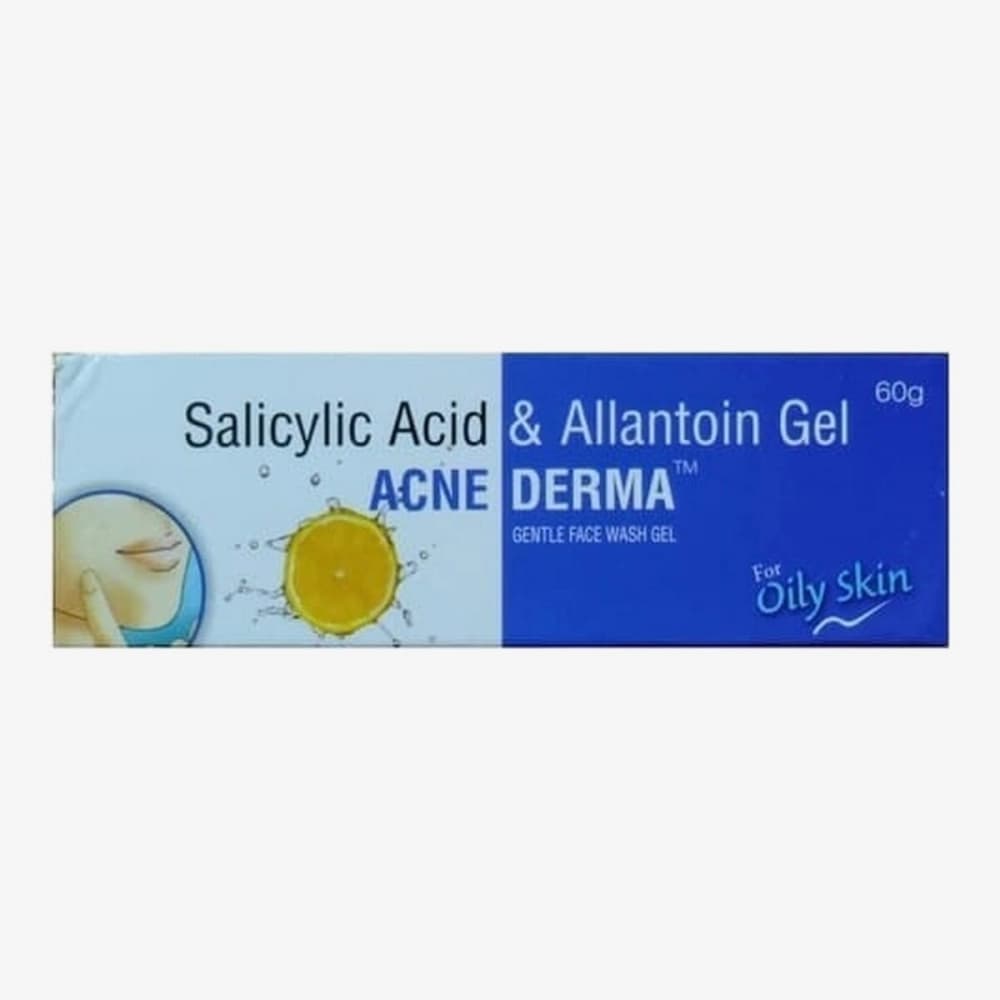 Acne Derma Gentle Face Wash Gel, Salicylic acid and Allantoin Gel-60g 1