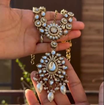 Bridal Jewelry Set  Necklace, maggtika, Earring, Ring, all Sets in One , For weeding and party wear sets 2