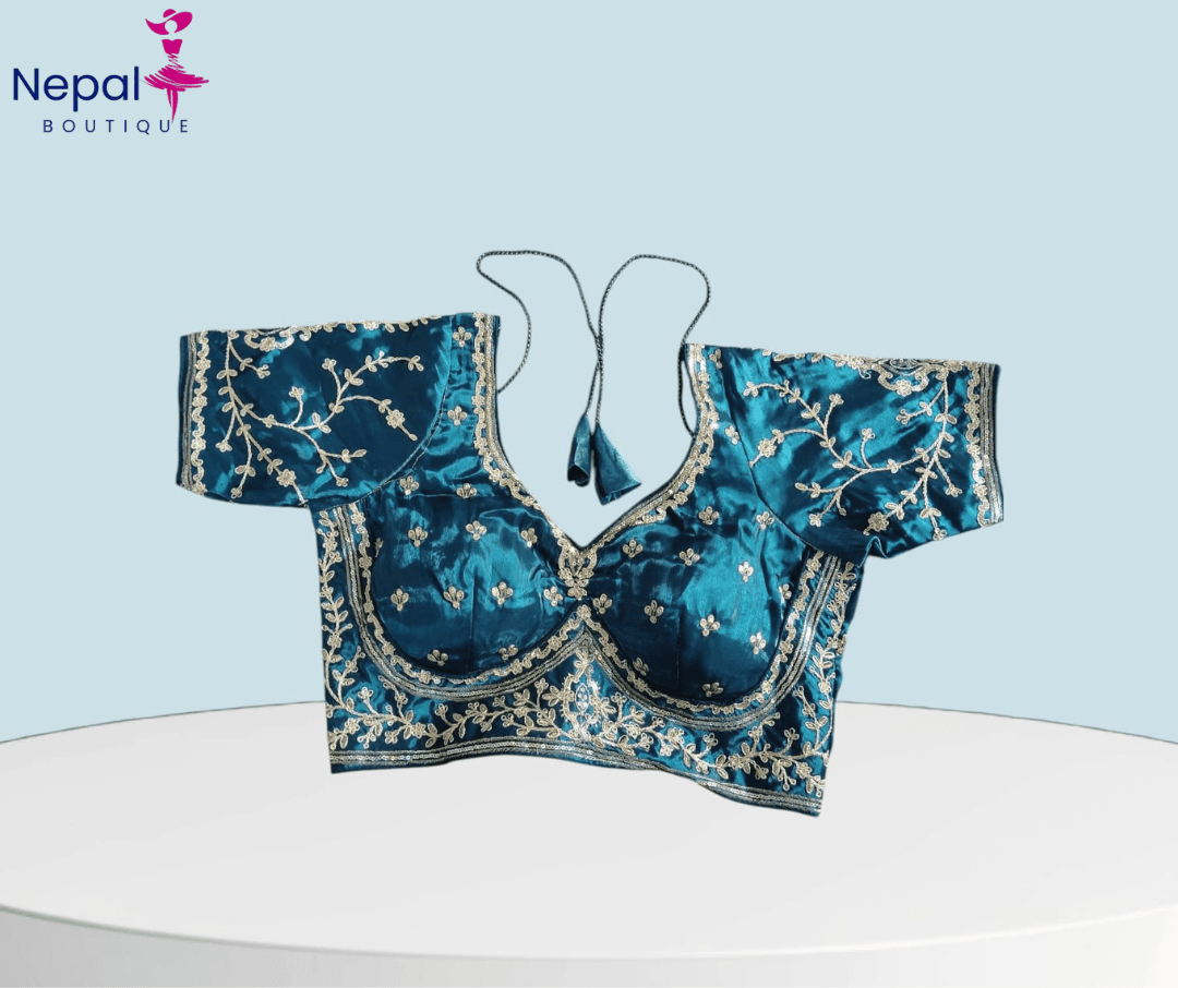 Readymade fashionable sweetheart neck women Blouse Blue Color | Trendy Party & Festive Wear | Traditional Ethnic Fashion | Buy Online