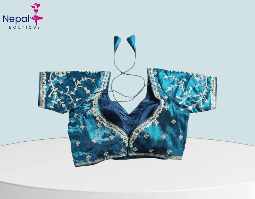 Readymade fashionable sweetheart neck women Blouse Blue Color | Trendy Party & Festive Wear | Traditional Ethnic Fashion | Buy Online 1