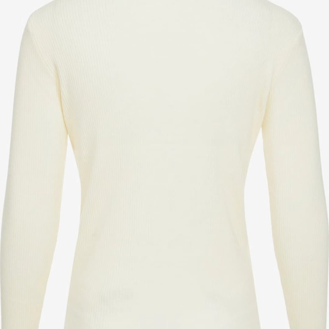 Casual Knitted Cut Top White Color 1