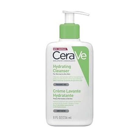 CeraVe Hydrating Cleanser | 236ml | Daily Face Wash for Normal to Dry Skin ( Made in France)