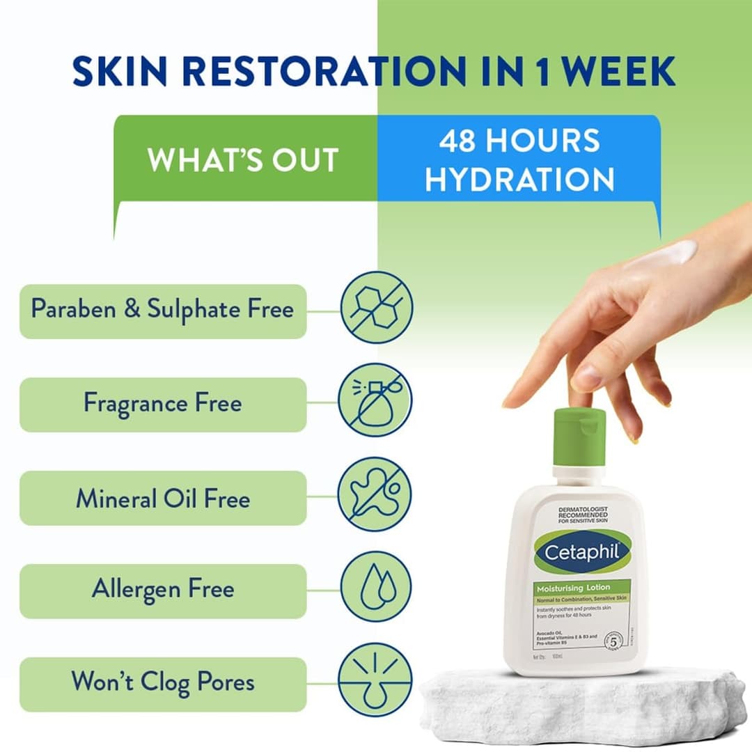  Cetaphil Moisturising Lotion 100 ml for Face & Body, Hydrating Moisturizer for Normal & Dry Skin, Dermatologist Recommended 4