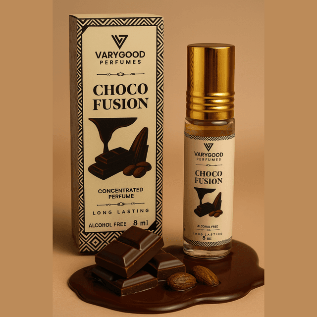 VaryGood Perfumes Choco Fusion Attar Roll On 8ml | Rich & Warm Long Lasting Concentrated Perfume for Men & Women