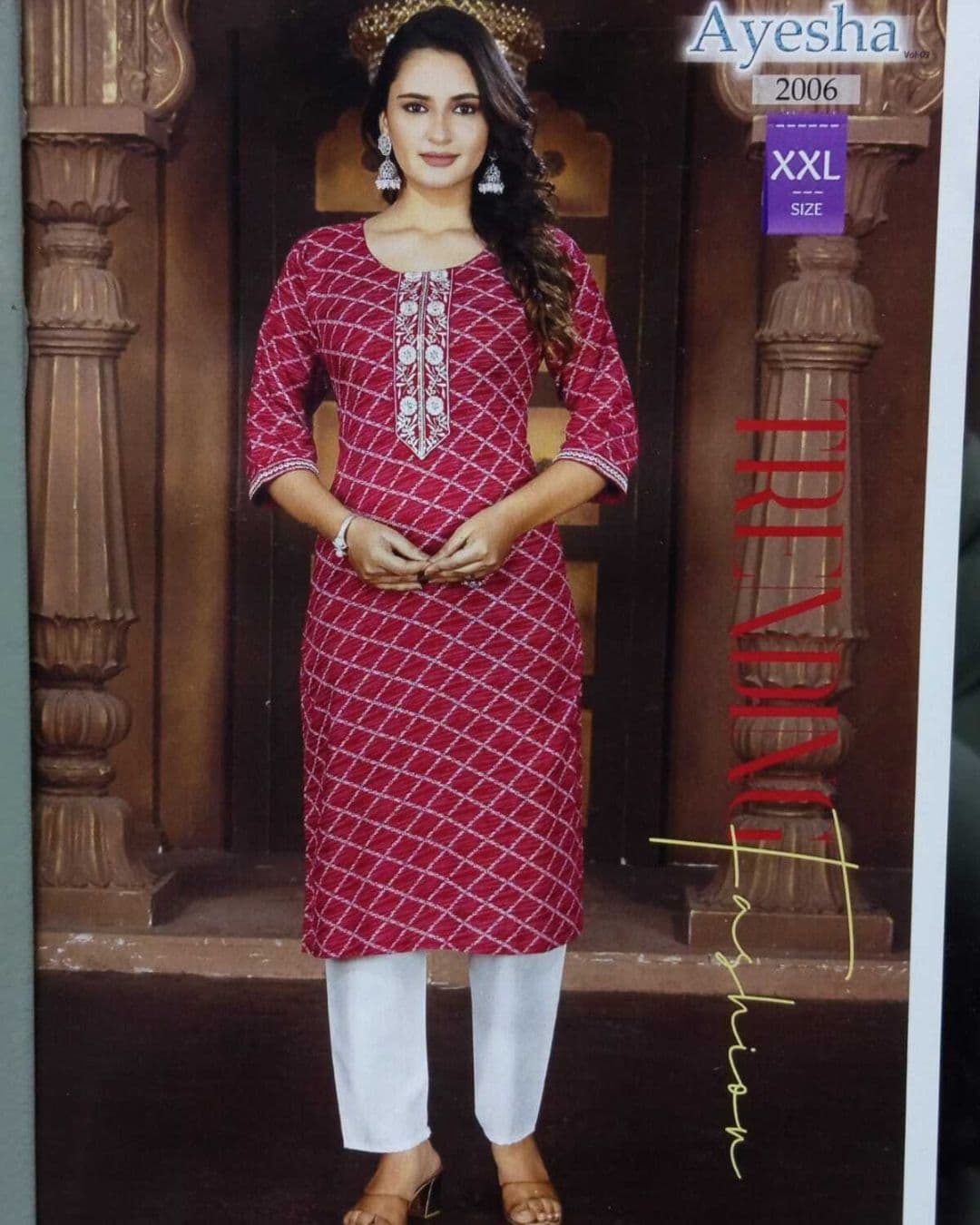 Kurti Sets white and green 1