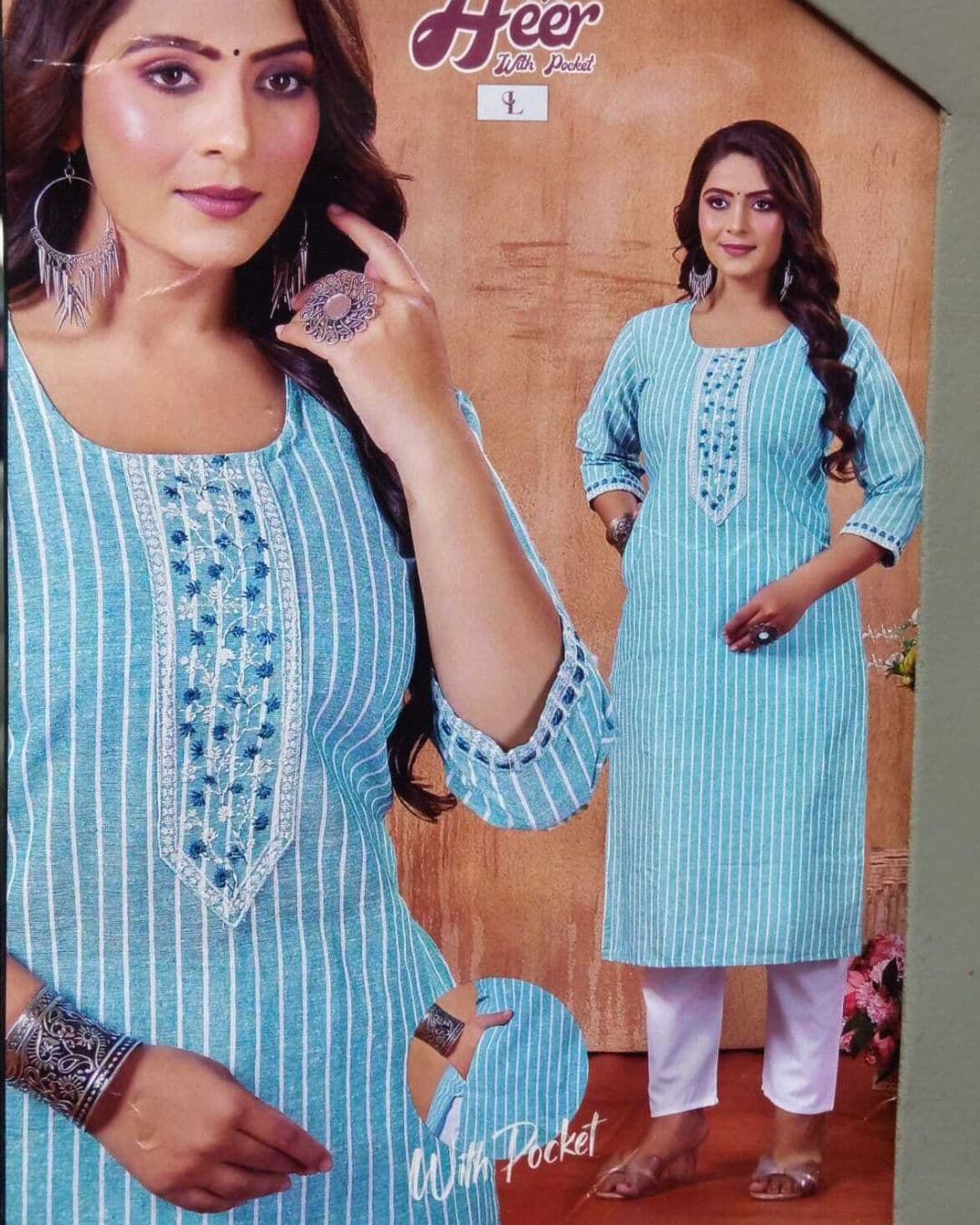 White Legging and plane Kurti sets 2