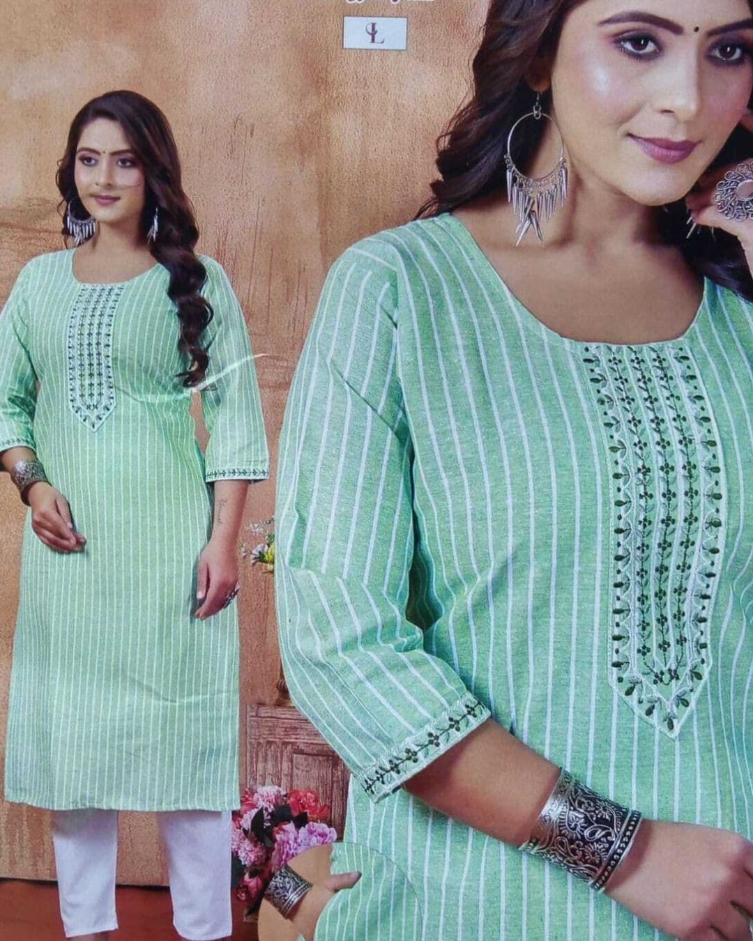 White Legging and plane Kurti sets