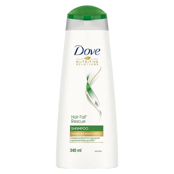 Dove Hair Fall Rescue Shampoo 325 ml, For Damaged Hair, Hair Fall Control for Thicker Hair - Mild Daily Anti Hair Fall Shampoo for Men & Women