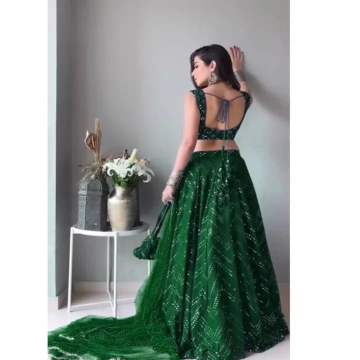 Embroidered Semi Stiched Lehenga choli 1