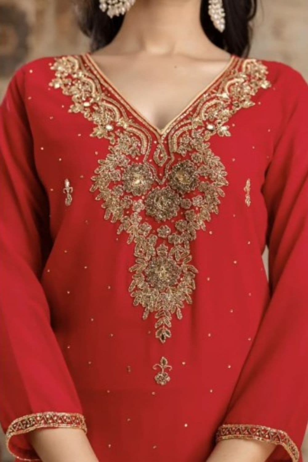 FANCY KURTA SET FOR WOMEN, Women's Chanderi Silk Embroidered Straight Kurta with Palazzos and Dupatta 2